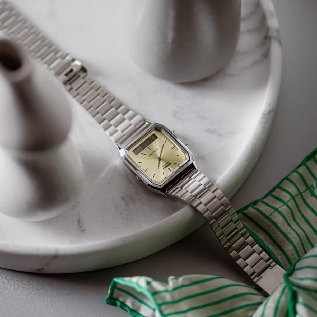 Casio Watch AQ-230A-9AMQYES, silver, Bracelet – Bild 5