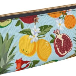 Federmäppchen mit tropischem Obst-Liebhaber-Muster, dreieckiges Stiftetui, tragbares Federmäppchen, Leder-Organizer mit Reißverschluss, Kosmetiktasche