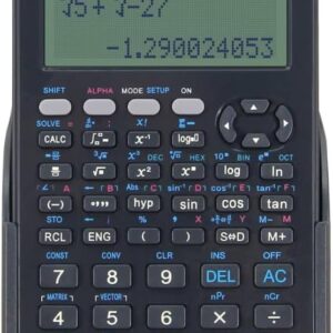 DONAU Tech Technical Scientist/Solar and Battery/Calculator with Natural Display/417 Functions/Graphite/Calculator Protective Case/School Calculator/Sliding Case