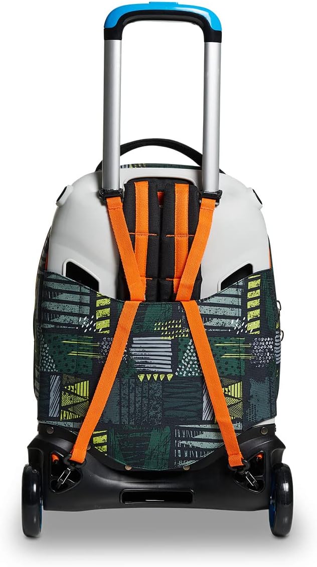 SJ Trolley Backpack 3 in 1 School Bag with Wheels Removable Backpack from 1st Grade for School, High School, Travel & Leisure, Girls & Boys, orange, Casual – Bild 5