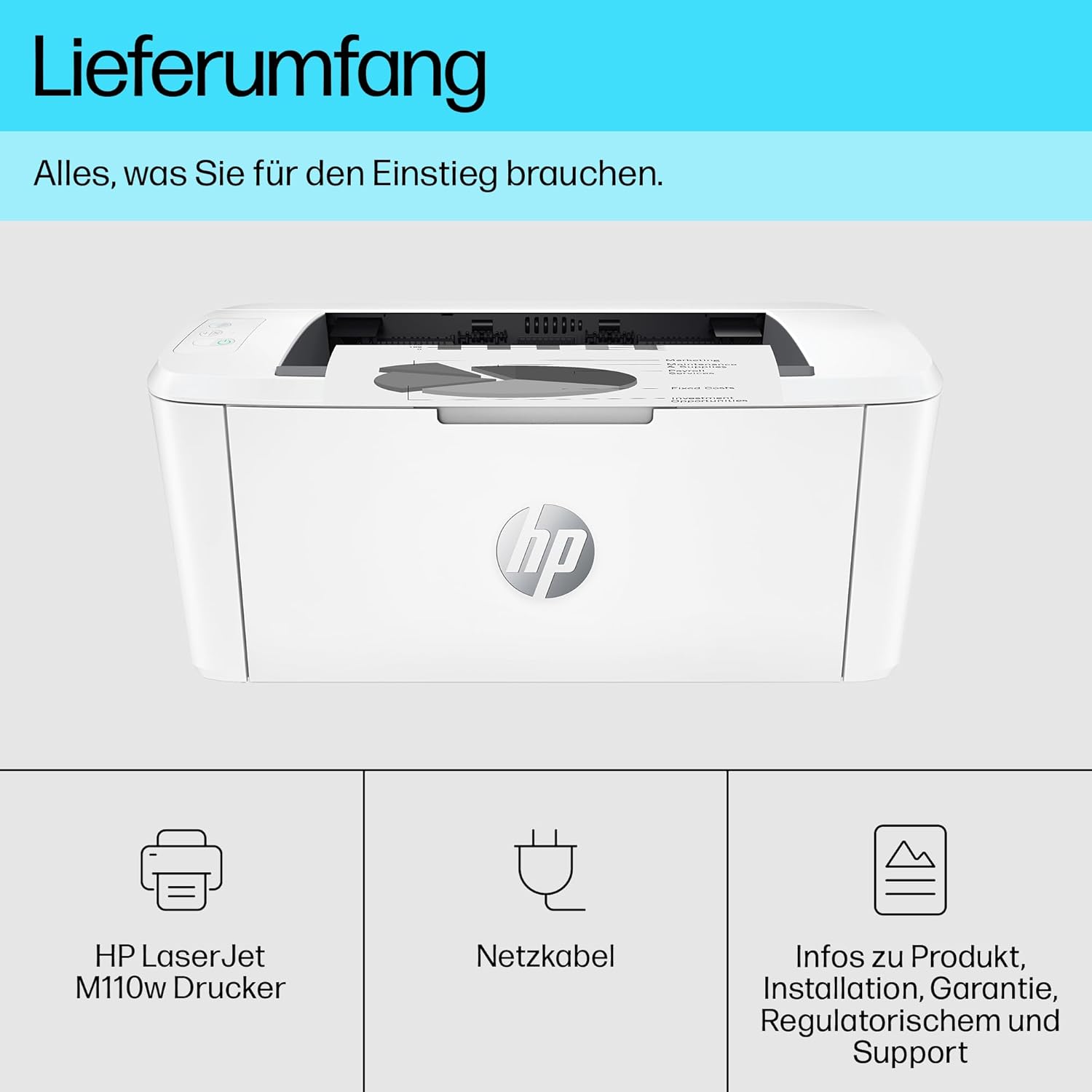 HP LaserJet M110w Wireless Black & White Laser Printer, Mono Laser Printer (AirPrint) – Bild 5