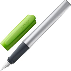 LAMY nexx 086 Fountain Pen Aluminium in Green with Non-Slip Grip and Steel Nib Size A (Beginner)