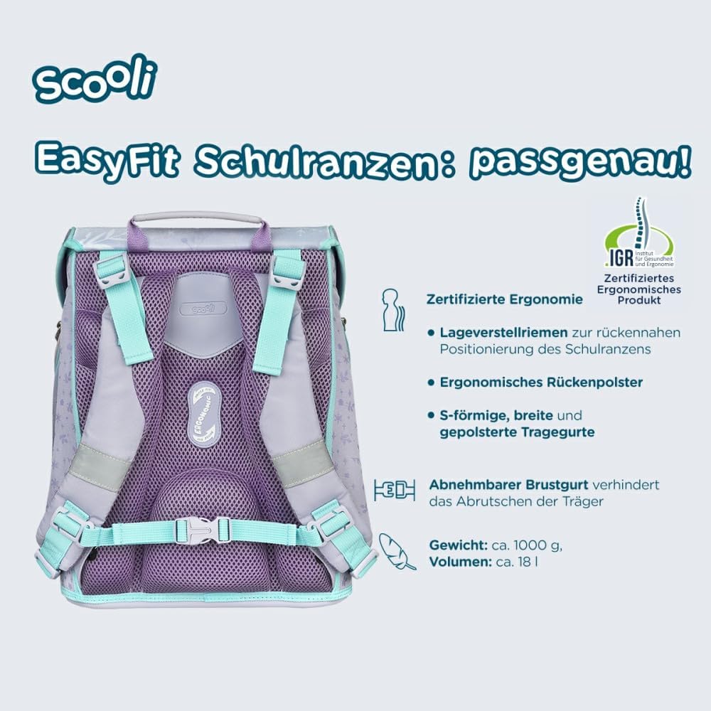 Primus-Versand Eiskönigin II Frozen-SCOOLI Undercover EasyFit School Bag Set 8 Pieces with Sports Bag, Lunch Box and Drinking Bottle, Dark Blue, Size: 36.5 x 33 x 29 cm, Zhhqas 1583 – Bild 3