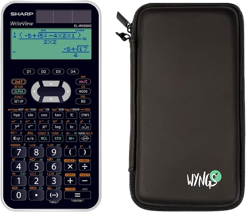 Sharp EL-W550XG Basic Set Including Protective Case by WYNGS in Black
