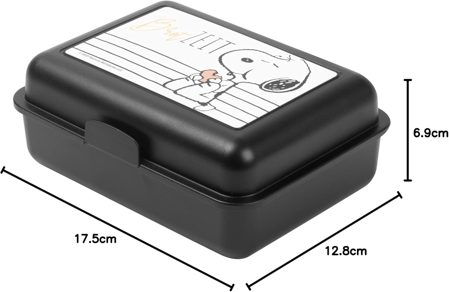 United Labels Peanuts Snoopy Lunch Box with Divider Black – Bild 7