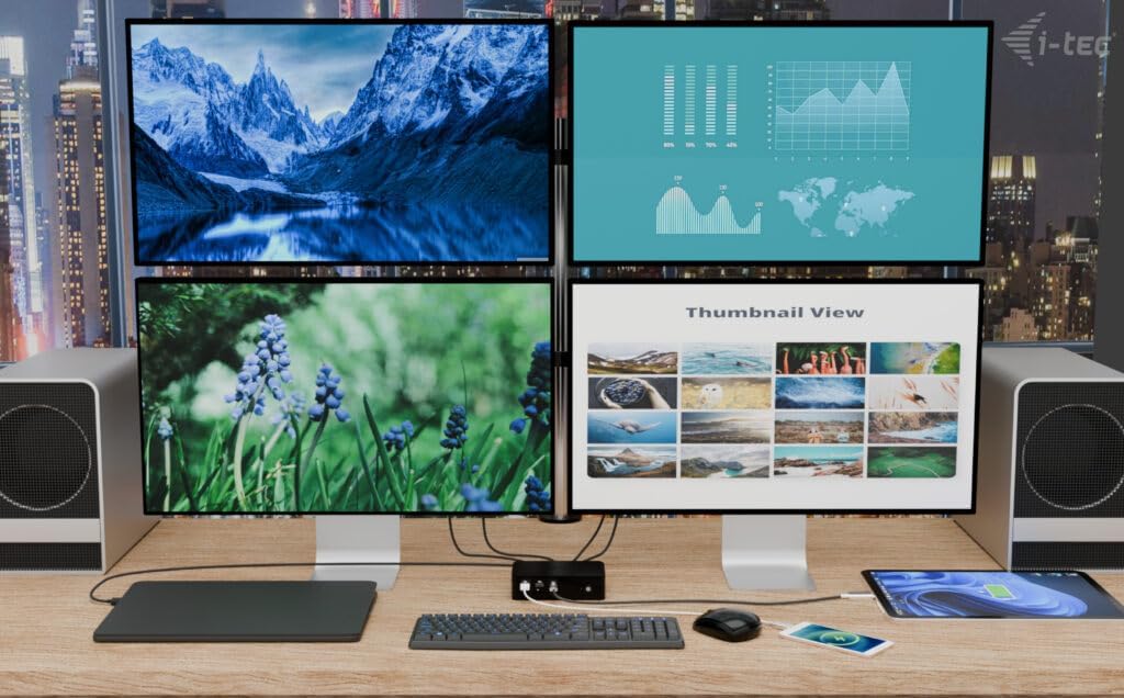 i-tec Thunderbolt 5 Quattro Display Docking Station - 2 x Thunderbolt 5 Ports, 2 x HDMI 2.0, 5 x USB, 2.5 GLAN – Bild 9