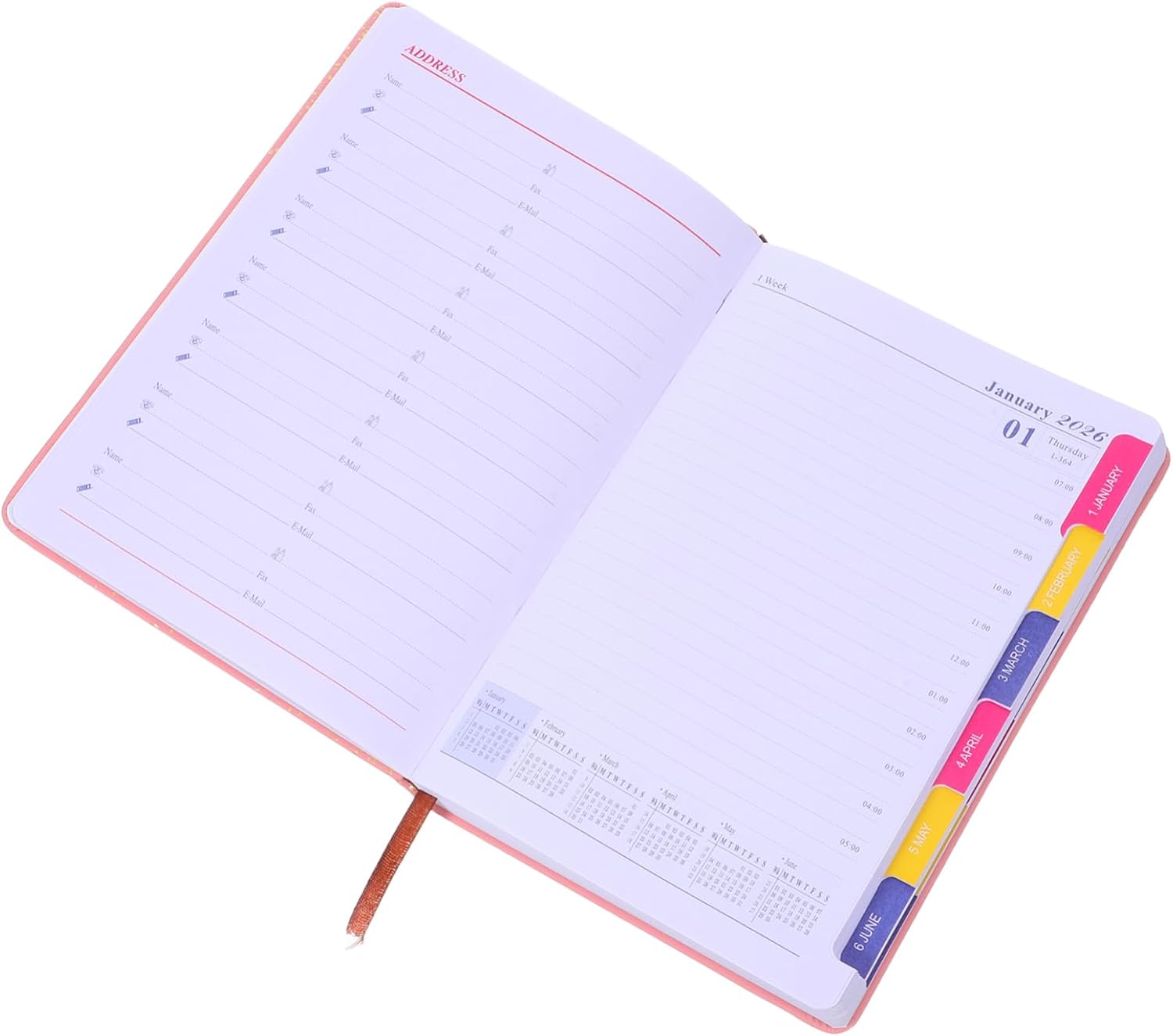 Gatuida Tagesplaner Mit Stundenplan Monats Und Wochenansichten Aufgabenplaner Für Beruf Und Schule Hochwertiges Notizbuch Mit Hardcover Für Organisation