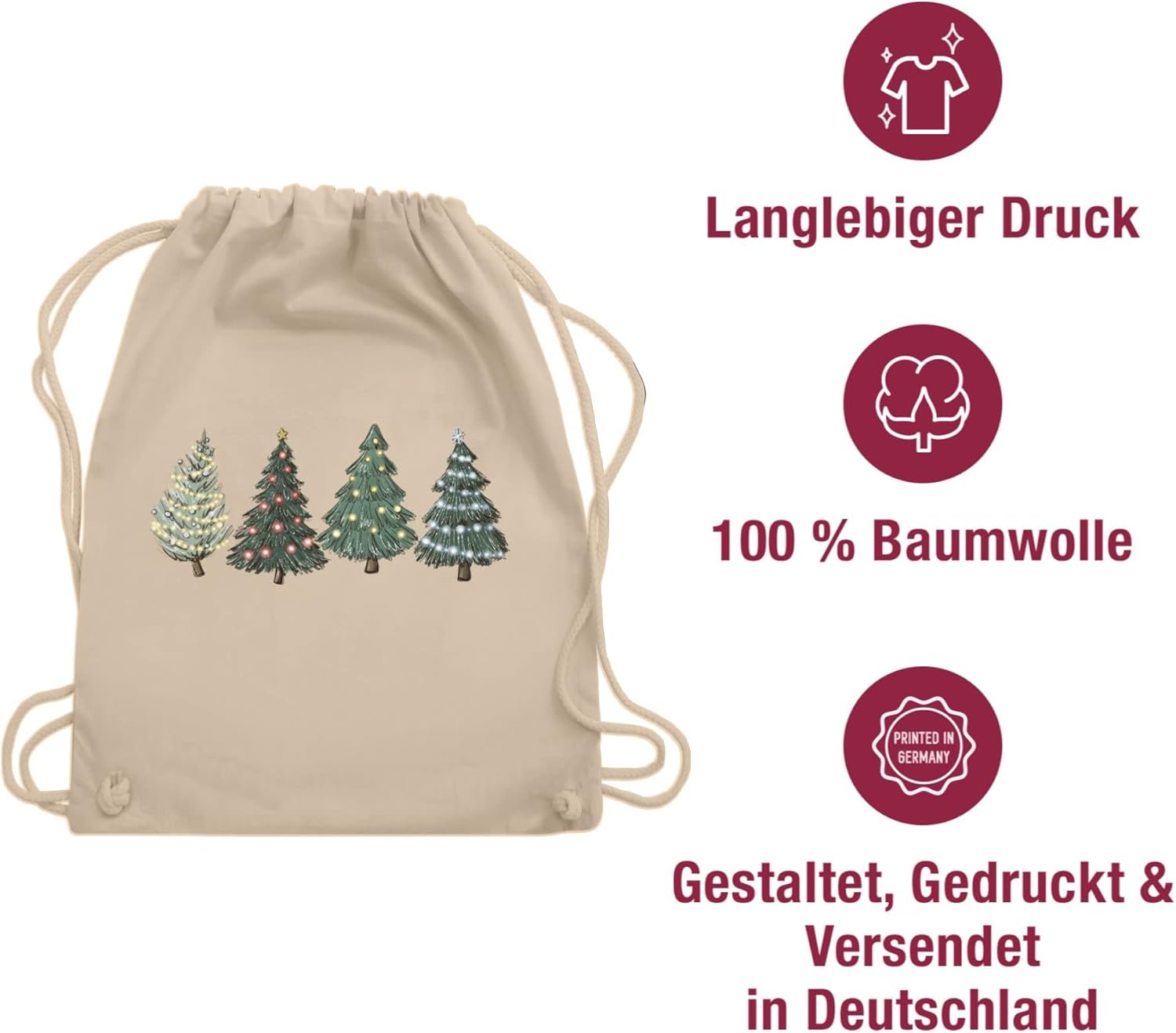 Shirtracer - Gym Bag Backpack - Christmas Gifts Christmas Clothing - Christmas Trees – Bild 5