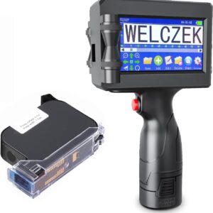 TIJ127 Portable Handheld Printer, Portable Hand Inkjet Printer with Quick Dry Ink Cartridge, Handheld Printer for Labels/Date/Time/Barcode/QR Code/Logo etc