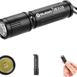 Olight®, I3E EOS LED Mini Torch with Keyring, Powered by 1 x AAA Battery (Silver, Copper = 120 Lumens / Black, Green, Red, Purple, Blue = 90 Lumens)