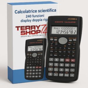 Scientific Engineering Calculator for School and Business Black 240 Functions with Hard Case Closure