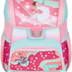 Herlitz Loop Ballet Love School Bag, Backpack for Children, School Backpack 17L, Children’s Backpack, Lightweight School Bag for Girls, Reflective Material, Buckle Closure, Ergonomic Shape, Pink Light