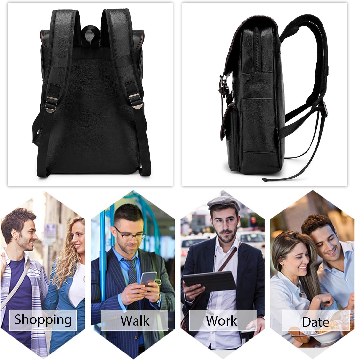 FANDARE Unisex Backpacks for 14 Inch Laptop Daypacks Girls Boys Satchel Waterproof School Bag Men Women School Backpack School Bag for Work Hiking Travel Camping School Backpack Khaki – Bild 7