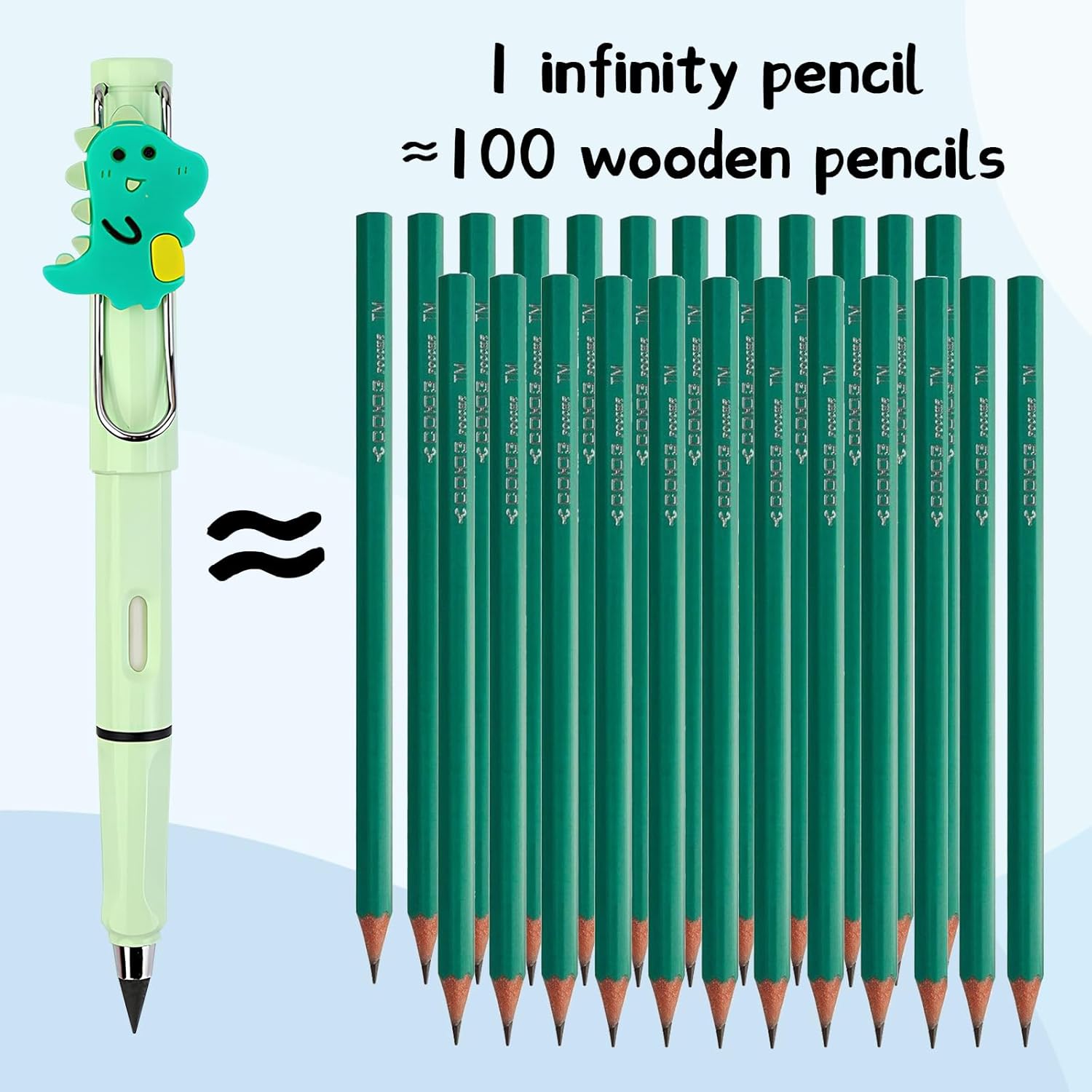 Kawaii Inkless Pencil with 10 Replacement Pen Refills, Permanent Pencil, Everlasting Without Sharpening, Eternal Writing Pen for Children, School, Writing, Sketch, Drawing, Pack of 10 – Bild 6