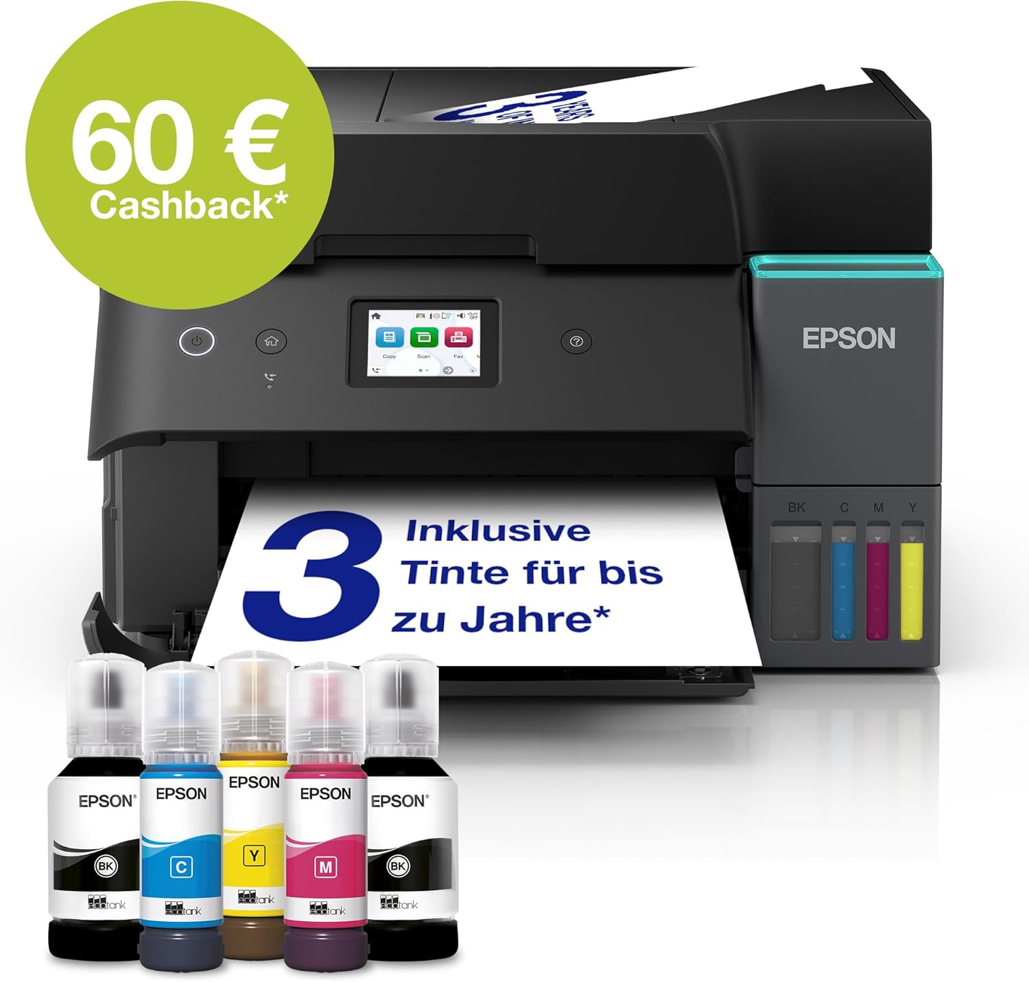 Epson EcoTank ET-4950 A4 Multifunction Printer with Wi-Fi & AirPrint Ink Tank, Automatic Document Feeder, Duplex Print, Scan, Copy & Fax, Up to 3 Years of Ink Included – Bild 2
