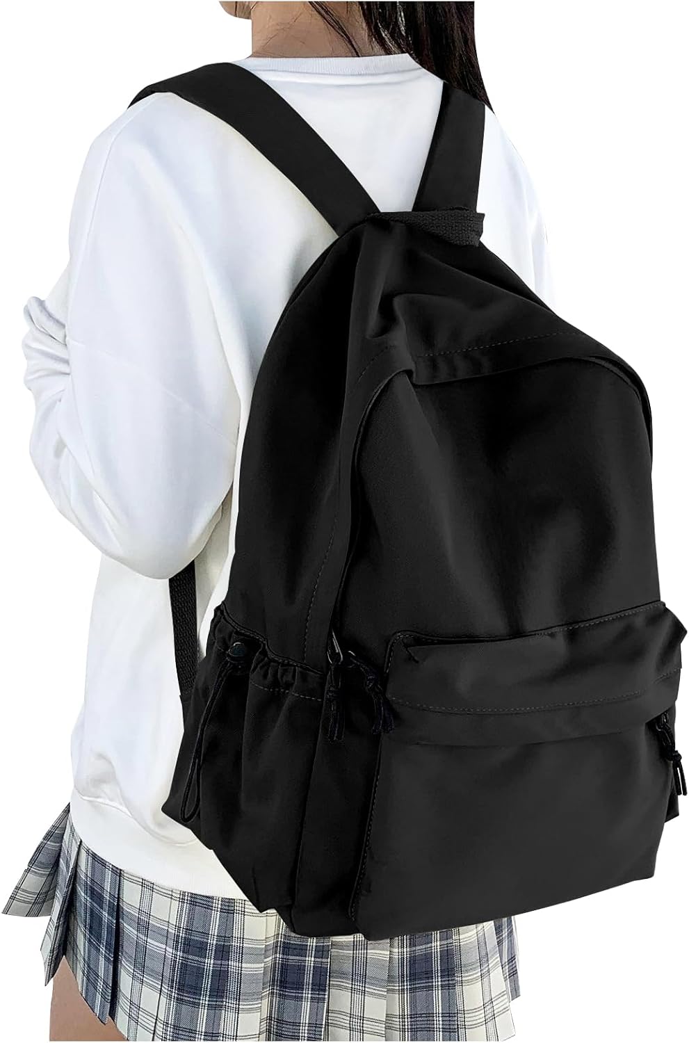 HYC00 School Backpack for Women, Casual Travel School Bags, 14 Inch Laptop Backpack for Teenage Girls, Lightweight Backpack, Water-Repellent Bookbag, College, Boys, Men, Work, Daypack