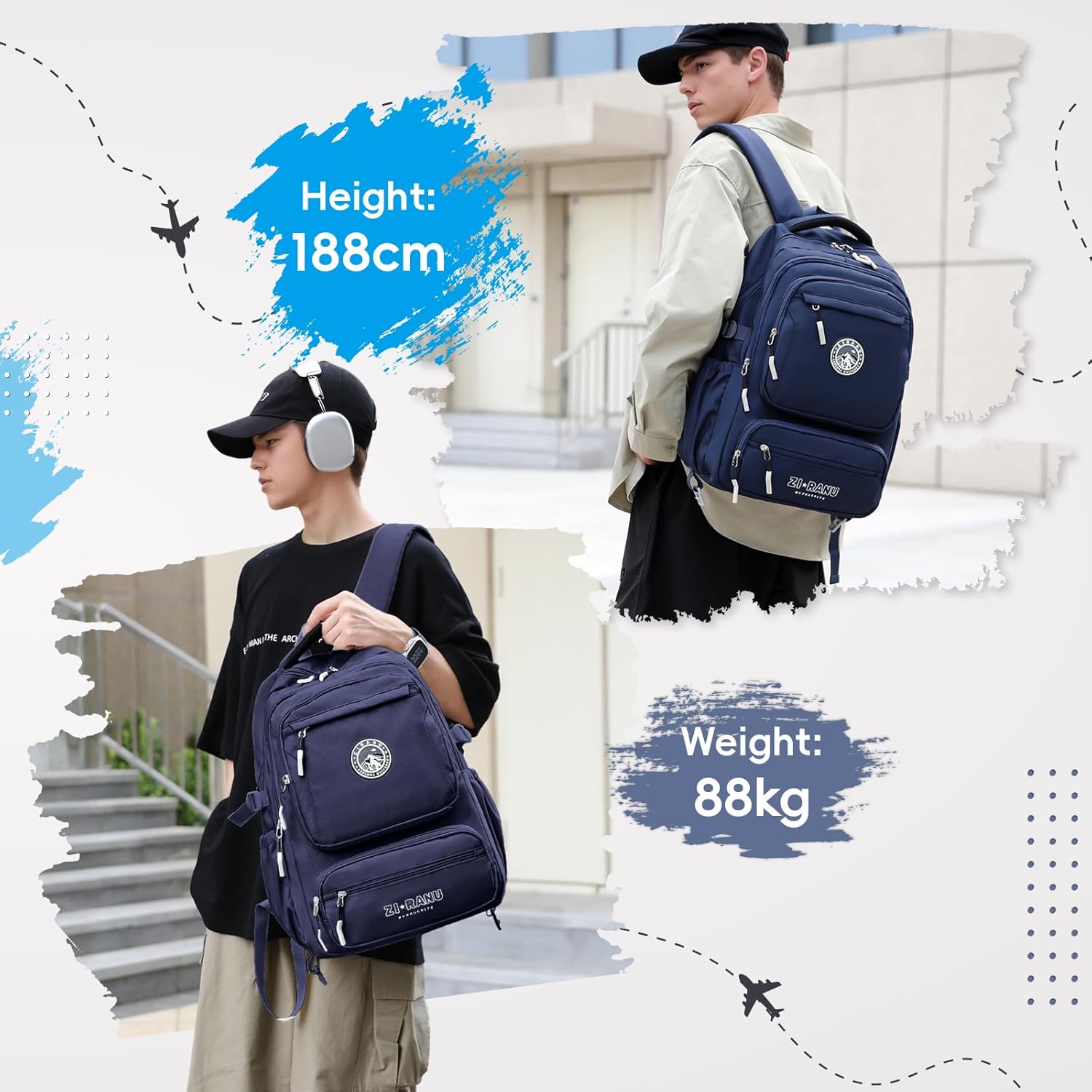 School Backpack Teenager Backpack Boys Fashion Daypack for 15.6 Inch Laptop, Waterproof School Bag Boys Casual School Bag 5th 12th Grade – Bild 2