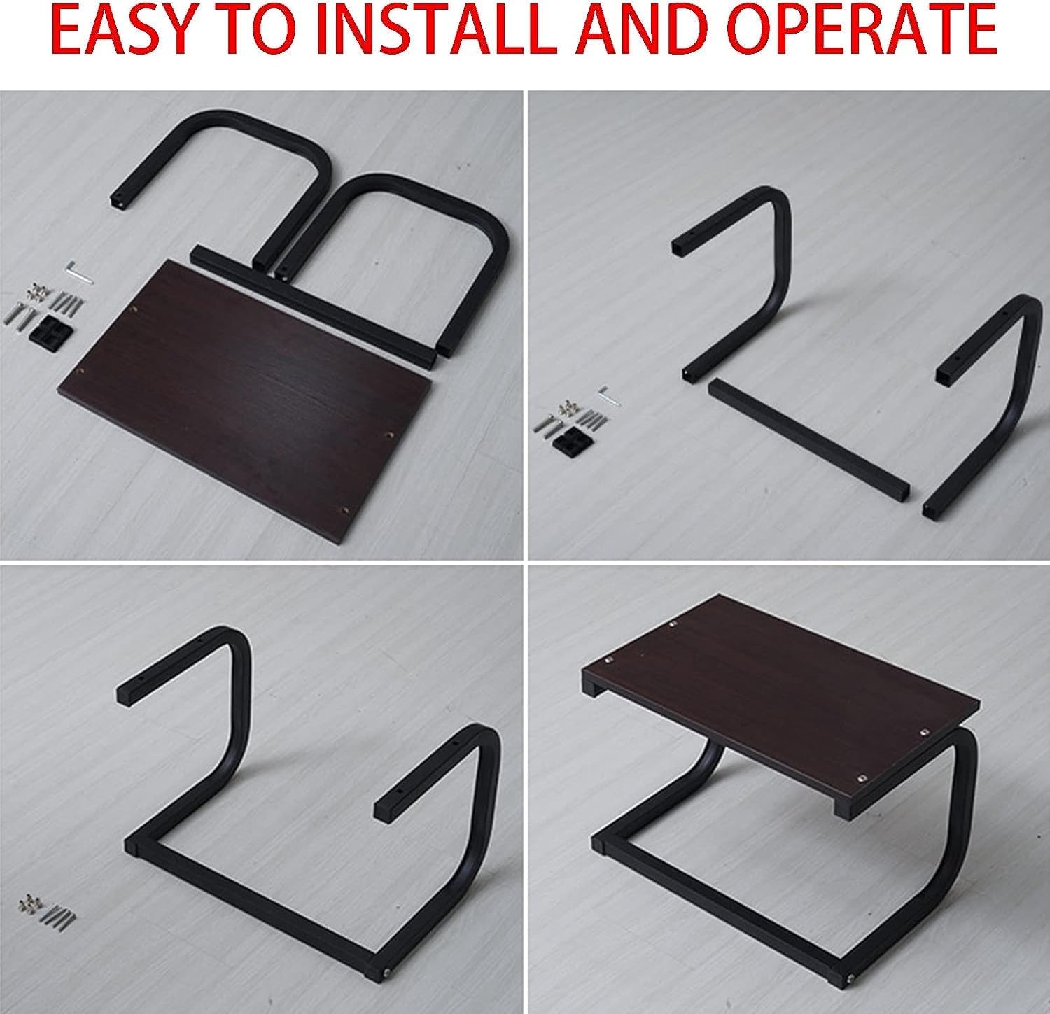 Printer Holder, Printer Table, Printer Stand, Desktop Printer Stand, Printer Table, 2-Layer Desktop Storage Shelf, Desktop Stand for Printers for the Home Office Printer Shelf (Colour: Brown, Si – Bild 7