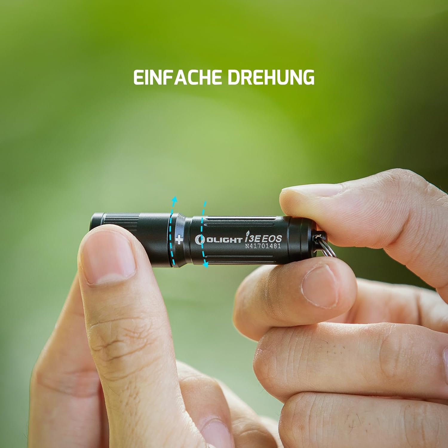 Olight®, I3E EOS LED Mini Torch with Keyring, Powered by 1 x AAA Battery (Silver, Copper = 120 Lumens / Black, Green, Red, Purple, Blue = 90 Lumens) – Bild 3