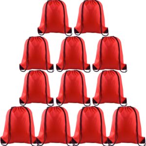 FEPITO 2-15 Pieces Drawstring Backpack Backpack Cinch Bag Sports Bag Chain Backpack Gym Bag for Gym or Travel