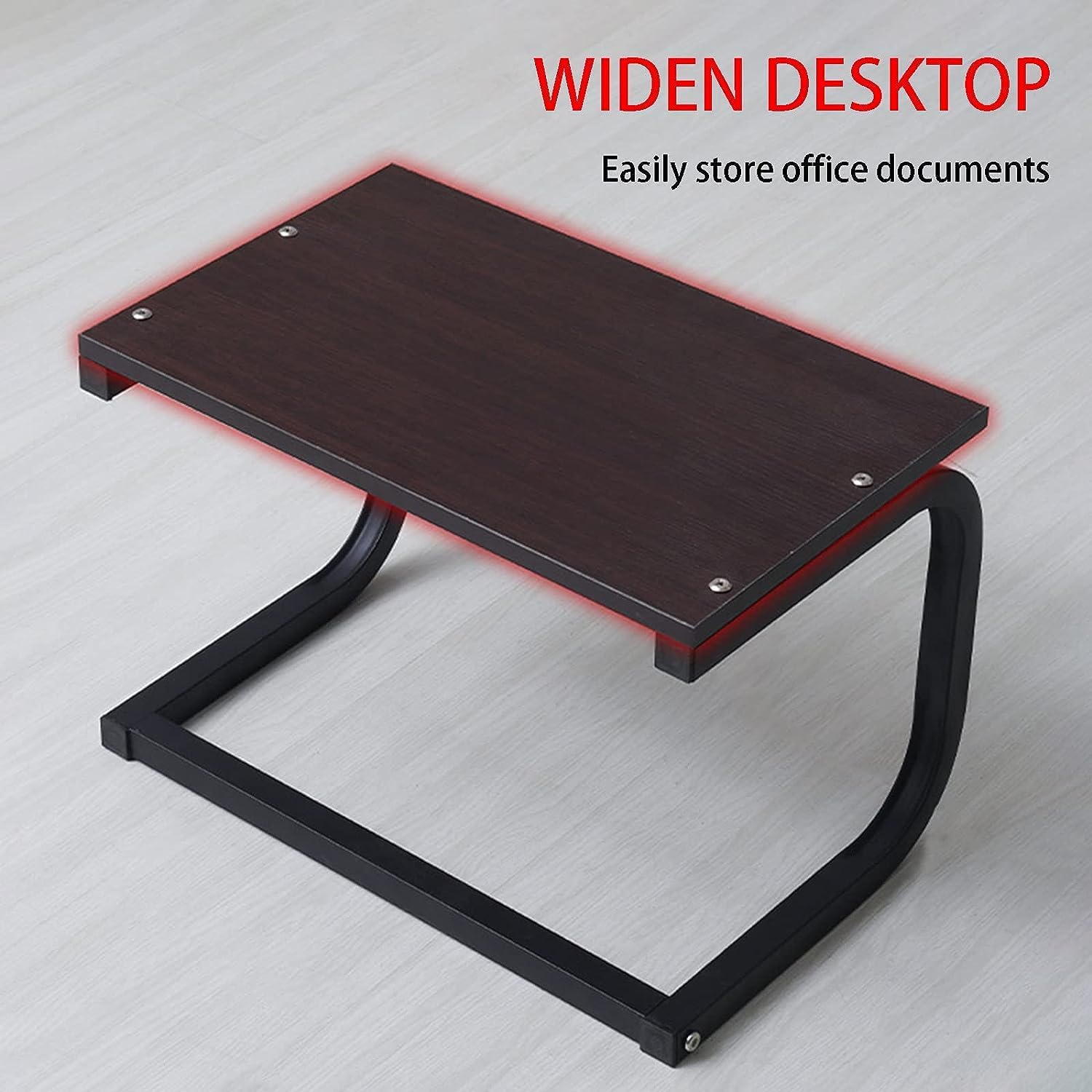 Printer Holder, Printer Table, Printer Stand, Desktop Printer Stand, Printer Table, 2-Layer Desktop Storage Shelf, Desktop Stand for Printers for the Home Office Printer Shelf (Colour: Brown, Si – Bild 3