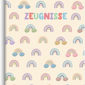 SKYDUE Certificate Folder A4, Plastic Folder with 30 Pockets, Certificate Folder for Archiving Certificates and Organising Important Documents (Beige)