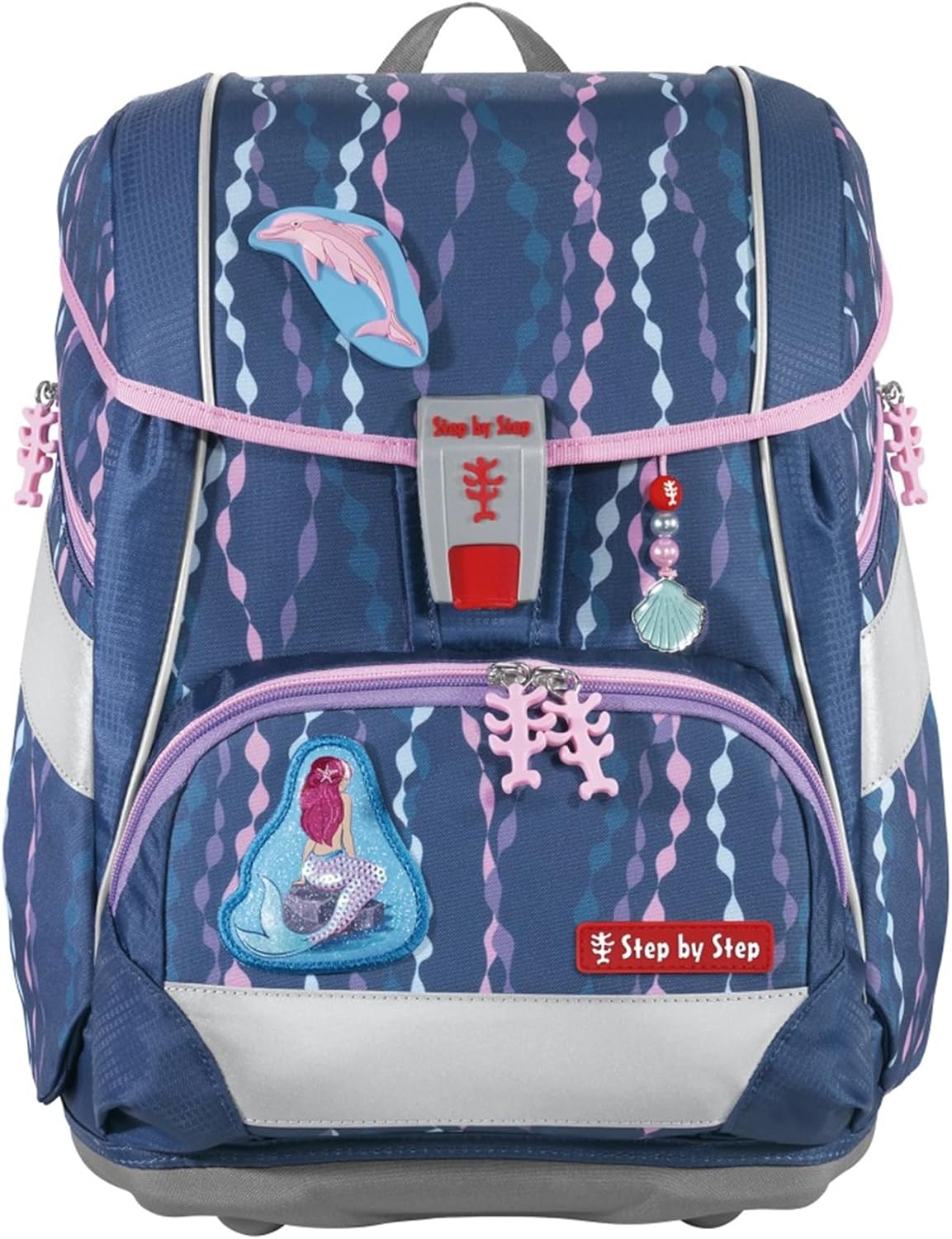 Step by Step 2-in-1 Plus School Bag Set, 6 Pieces, Ergonomic Satchel with Reflectors, Height-Adjustable with Waist Belt, Year 1 and Up, 19 L – Bild 2