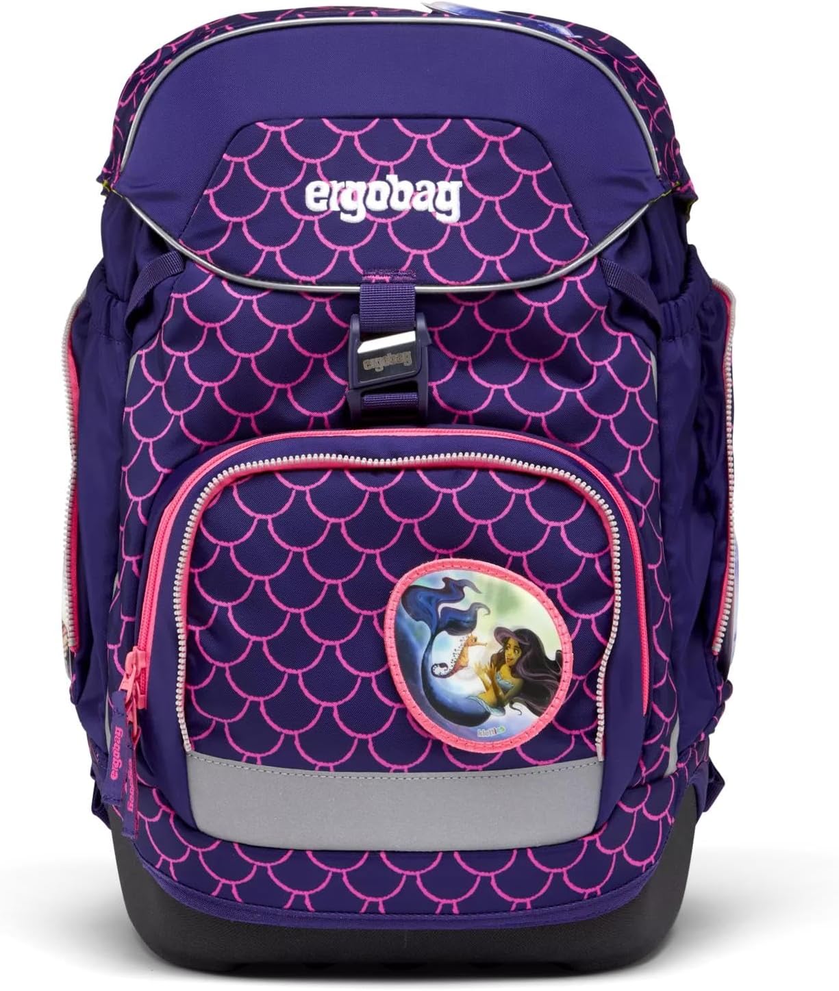 ergobag Ergonomic School Backpack, Flexible 6-Piece Set, 1st Grade Primary School, Pearl Diving Bear - Purple – Bild 2