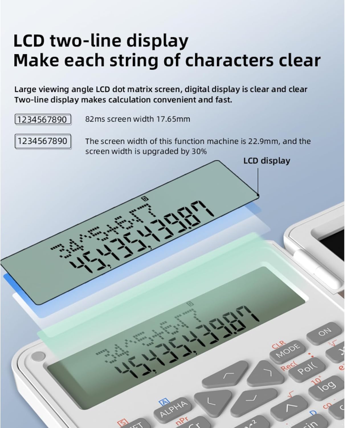 Scientific Calculator with Notepad, 10 Digit LCD Display Calculator, Pocket Mute, Multifunctional Desktop Calculator for Students, Secondary School and College (Black) – Bild 6