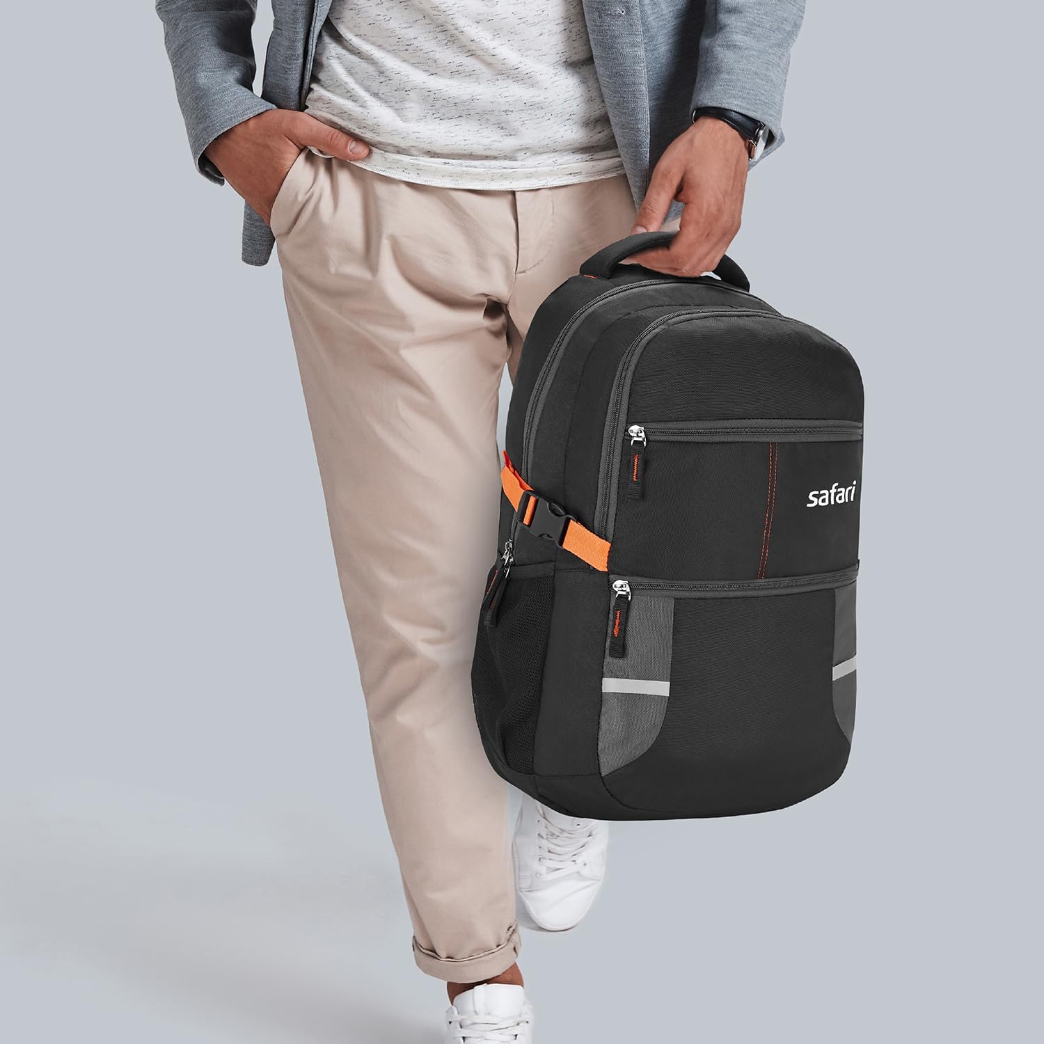 Safari Omega Rucksack 30L mit Regenhülle, Laptop-Rucksack Daypack Unisex, für Reisen, Arbeit, Schule & Alltag, Laptoptasche für Damen & Herren, Jungen & Mädchen – Bild 8