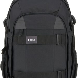 LÄSSIG Bold School Bag with Reflectors and Height-Adjustable Back Section, black, Unit size, Classic