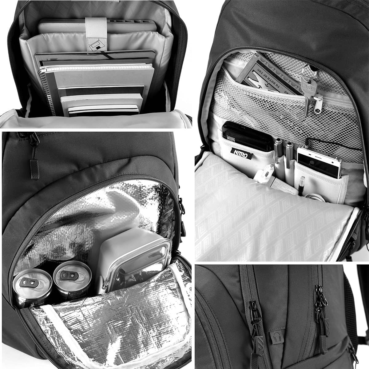 Nitro Snowboards Rucksack Stash, Schultasche, Freizeitrucksack – Bild 5