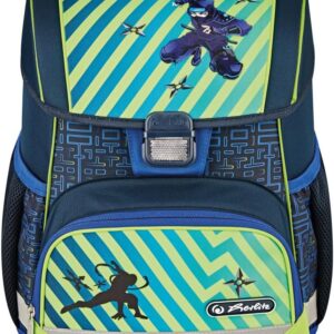Herlitz Unisex Children’s Loop Funky Ninja School Bag, Multicoloured