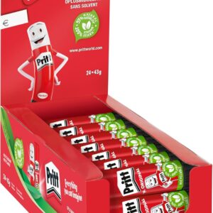 Pritt PKS42 Glue Stick Box Display with 24 Glue Sticks, Original, 43 g Each