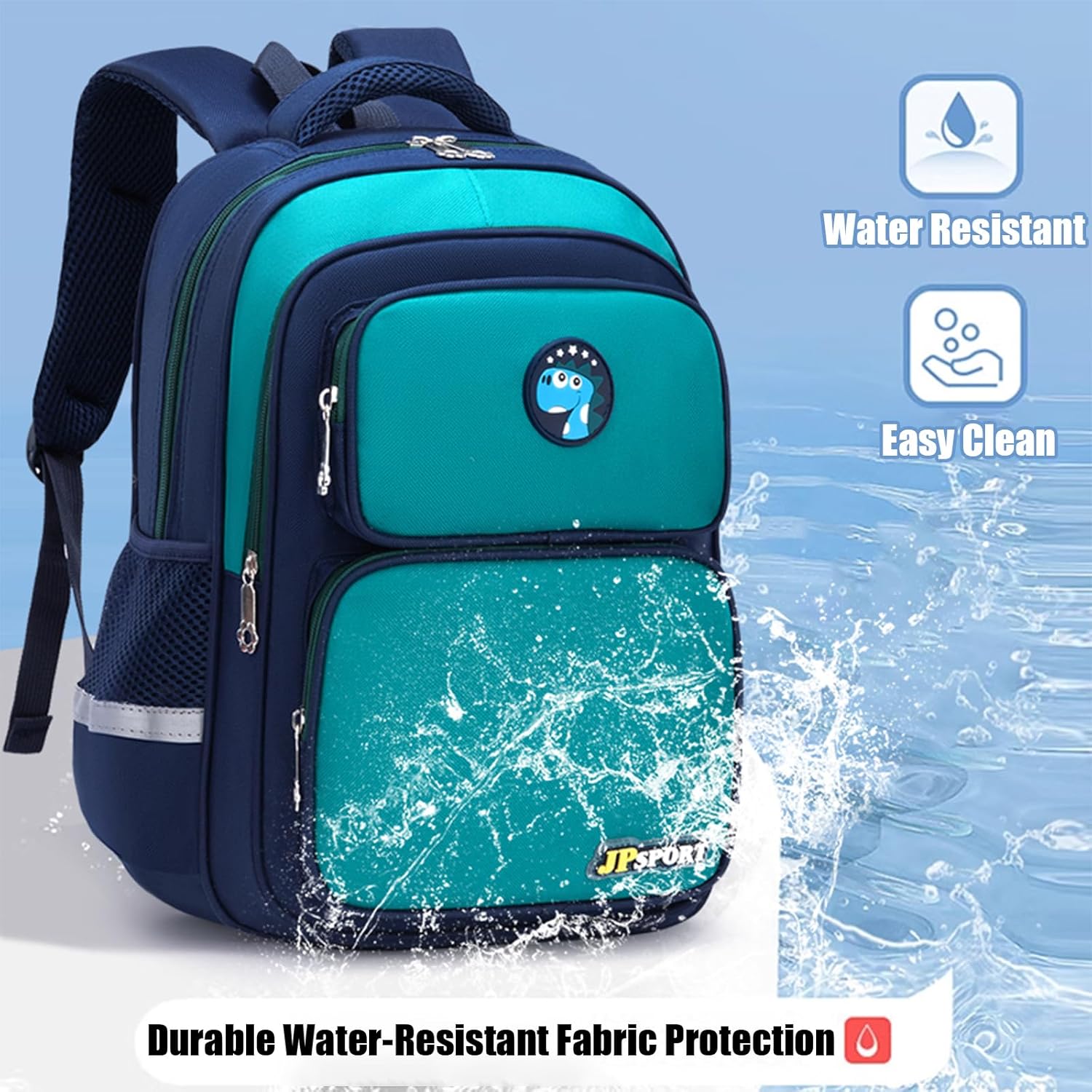 Personalised School Backpack Children with Name Embroidery, School Children's Backpack for Girls & Boys, Waterproof School Bag, School Bag, Large Capacity, Multi-Pocket School Bag – Bild 4
