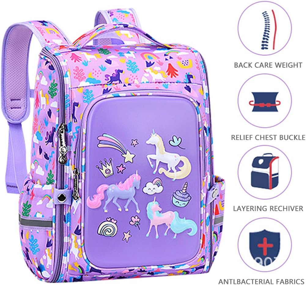 Children's Backpack Boys Girls Daypack School Bag Primary School Bags Teenager Backpacks School Backpack Waterproof Book Bag Daypack Travel Casual Satchel for 6-8 Years – Bild 5