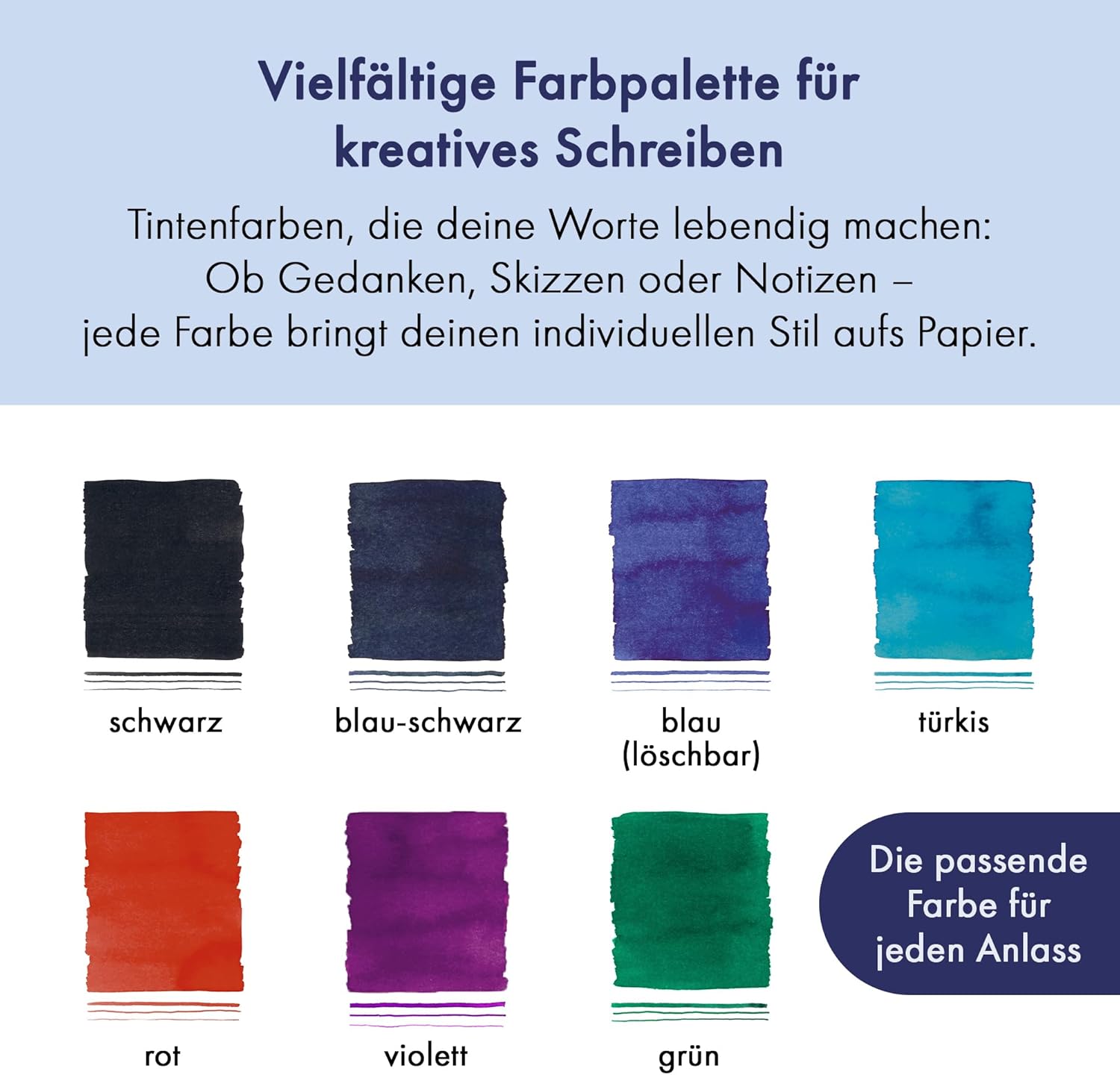 LAMY T10 Erasable Ink Cartridges with Large Ink Supply, Suitable for All Lamy Fountain Pen Models with Cartridges, 1.25 ml Content per Cartridge, 5 Pieces per Pack, Blue Ink Colour – Bild 4