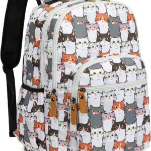 Leaper Children’s Girl’s Retro Look Canvas Backpack with Flowers School Backpack for School University Leisure Large Flowers Black