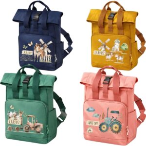 wolga-kreativ Personalised Nursery Backpack Girls and Boys – Nursery Backpack with Name – Gym Bag Set Optional – Children’s Bag Nursery