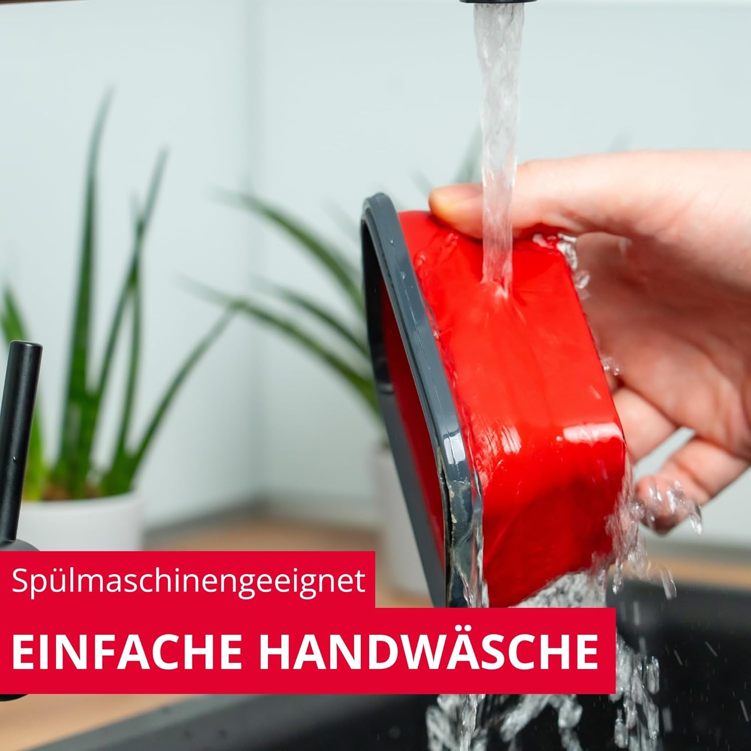 Westmark Foldable Food Storage Container - Practical Lunch Box Ideal for Work and Travel or for Storing Sausage and Cheese, Dishwasher Safe, Square, BPA-Free - 600 ml – Bild 9