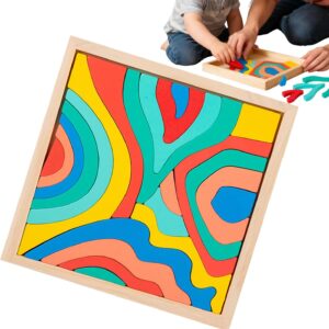 Stapelbare Regenbogenblöcke, Spielzeug aus Holz für Feinmotorik | Bausteine für frühe Entwicklung – für Mädchen Klassenzimmer Schule zu Hause Kindergarten Geburtstag