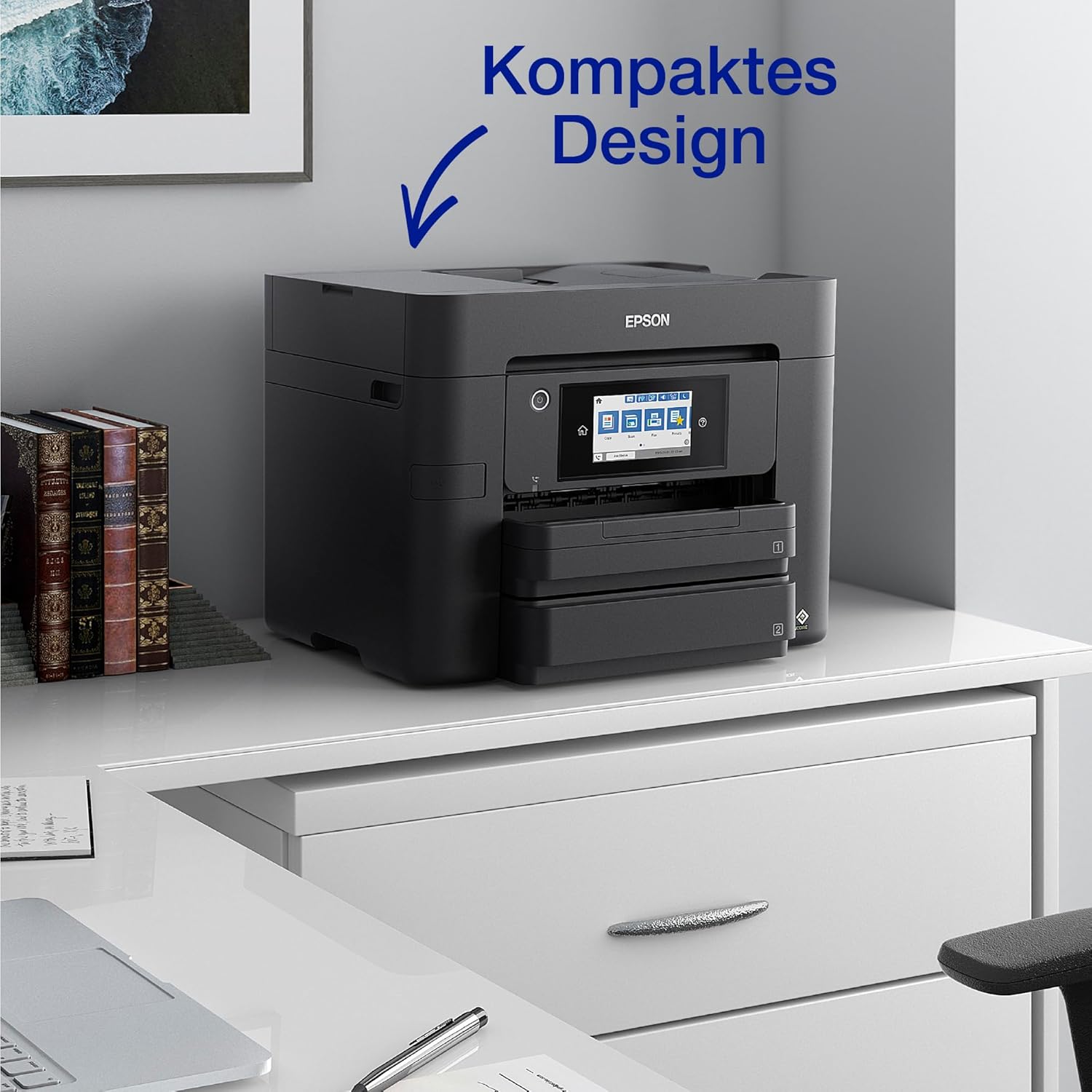 Epson Workforce Pro WF-4830DTWF 4-in-1 Business Ink Multifunction Device (Print, Scan, Copy, Fax, ADF, WiFi, Ethernet, Full Duplex, DIN A4), incl. 9 Months ReadyPrint Flex Ink Rate, Black – Bild 7