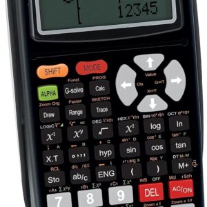 Lexibook, GC3001 Graphing Calculator Large Screen Integrated Exam Mode Black