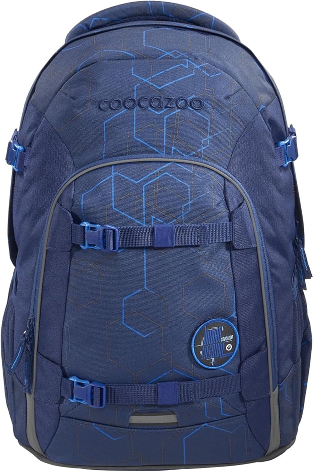 coocazoo School Backpack Joker Blue Motion Ergonomic & Adjustable Satchel Height & Size Adjustable with Chest Strap & Waist Belt from 3rd Grade