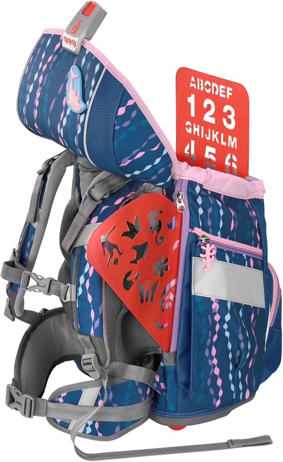 Step by Step 2-in-1 Plus School Bag Set, 6 Pieces, Ergonomic Satchel with Reflectors, Height-Adjustable with Waist Belt, Year 1 and Up, 19 L – Bild 6