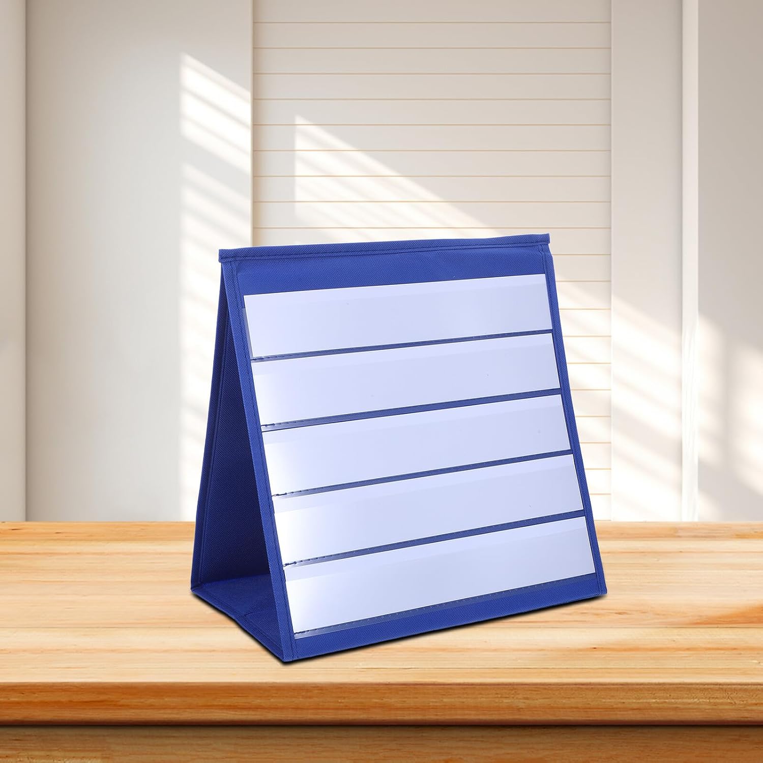 ZUNOXAZ Stabiler Dreieck-pocket Chart Ständer Kleiner Schreibtisch-organizer für Klassenzimmer Selbststehend für Stundenpläne Gruppenaktivitäten und Unterrichtskarten – Bild 9