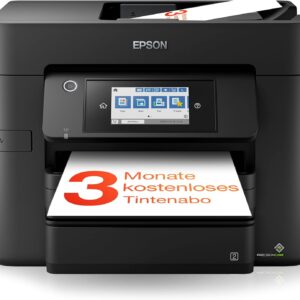 Epson Workforce Pro WF-4830DTWF 4-in-1 Business Ink Multifunction Device (Print, Scan, Copy, Fax, ADF, WiFi, Ethernet, Full Duplex, DIN A4), incl. 9 Months ReadyPrint Flex Ink Rate, Black