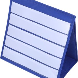 OSALADI Tischständer für Klassenzimmer mit Transparenten Doppelseitigen Fächern Kartenhalter aus Stabilem Material 33 X 305 X 20cm Organizer für Schülertisch Stundenplan und