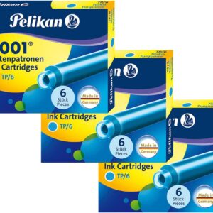 Pelikan 60 x Turquoise Standard Ink Cartridges 4001 301705