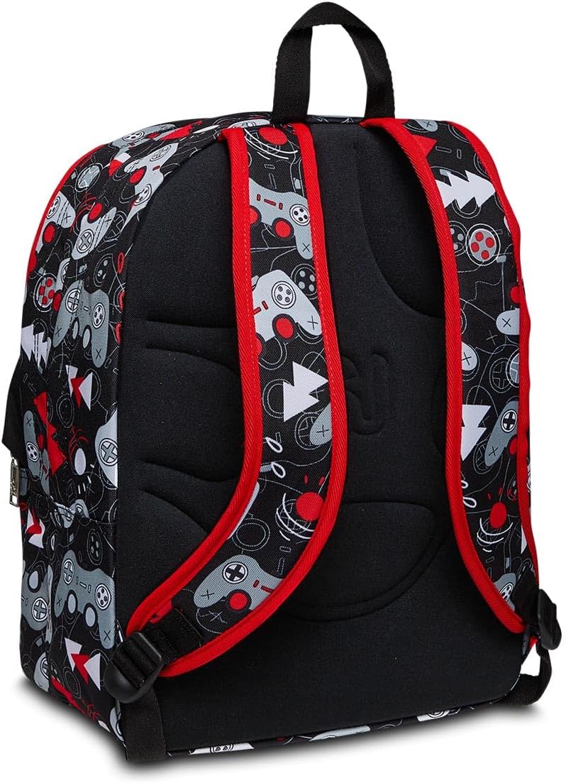 SJ Backpack School Bag for Primary School, 1st Grade 1 and Up Spacious School Bag for Girls and Boys, Multicolor/Pattern, Red/Black, black, School – Bild 5